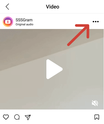 tap the 3 dots of the video