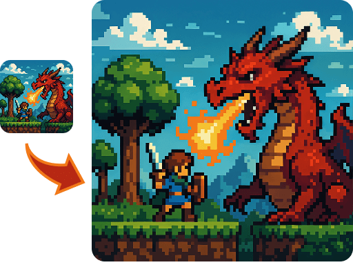 Aumente a nitidez do seu pixel art em segundos