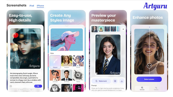 1. Artguru – лучшее приложение для улучшения качества фото