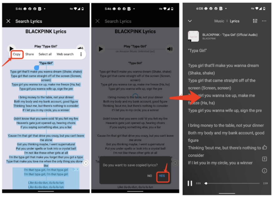 How To Add Lyrics File To A Song On Android