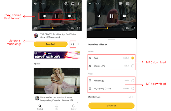 watch and download videos with snaptube